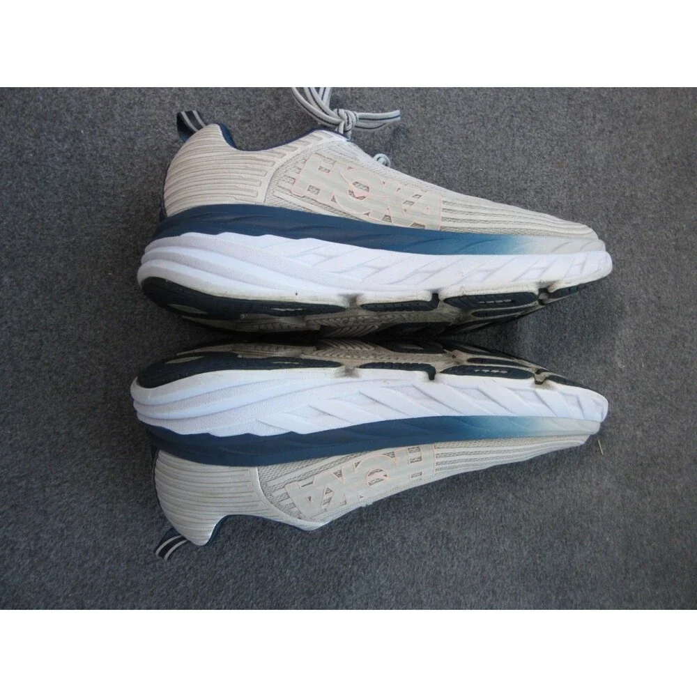 Hoka One One Bondi 6 Womens Size 7.5 Gray Blue Running Shoes Athletic FE1220B